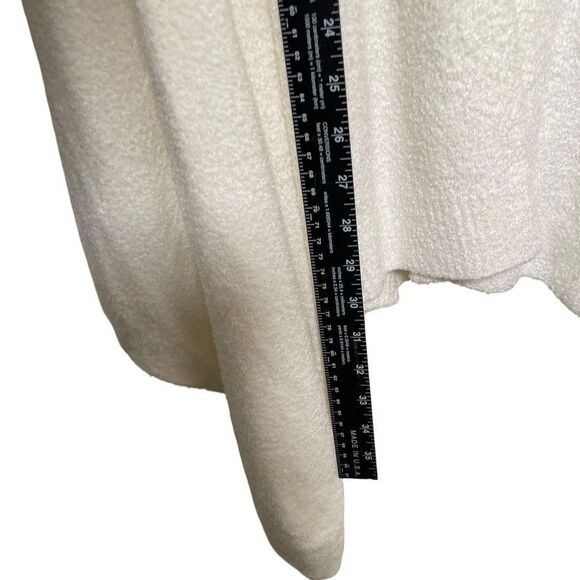 Barefoot Dreams Sweater Women's One Size Ivory Cozychic Lite Poncho Wrap Shawl - Picture 7 of 10